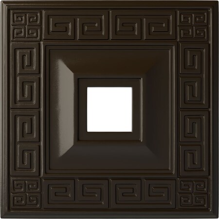 Ekena Millwork Eris Ceiling Medallion (Fits Canopies up to 9 7/8"), 18"W x 18"H x 3 1/2"ID x 1 1/8"P, Stone Hearth CM18ERSHF